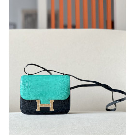 Hermes Constance 19 Epsom Rouge de Coeur(S3) Palladium Hardware Green