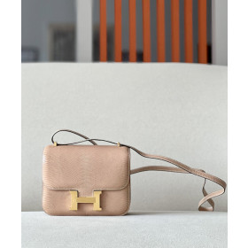 Hermes Constance 19 Epsom Rouge H(55) Gold Hardware Dark Beige