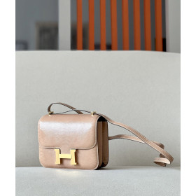 Hermes Constance 19 Epsom Rouge H(55) Gold Hardware Dark Beige