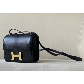 Hermes Constance 19 HSS Matte Alligator Black Crocs Hardware