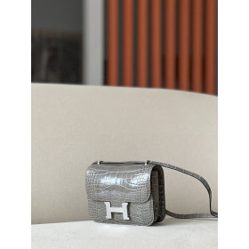 Hermes Constance 19 Ostrich Parchemin (3C) Gold Hardware Grey