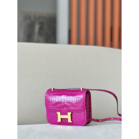 Hermes Constance 19 Ostrich Terre Cuite (94) Gold Hardware Rose Pink
