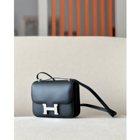 Hermes Constance 19 Epsom Rose Sakura(3Q) Palladium Hardware Black
