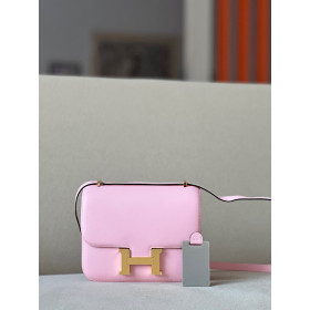 Hermes Constance 19 Ostrich Vert Vertigo (U4) Gold Hardware Light Pink