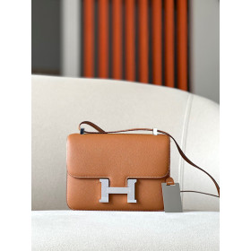 Hermes Kelly Pochette Lizard Ficelle (17) Palladium Hardware Brown