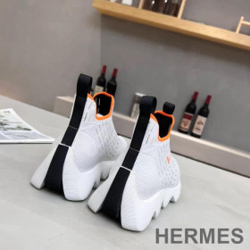 Hermes Eclair Sneakers Unisex Knit White/Black