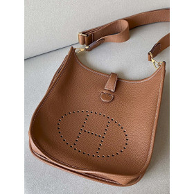 Hermes Evelyne TPM Clemence etain 8F Palladium Hardware Brown
