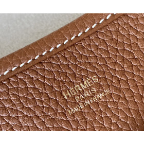 Hermes Evelyne TPM Clemence etain 8F Palladium Hardware Brown