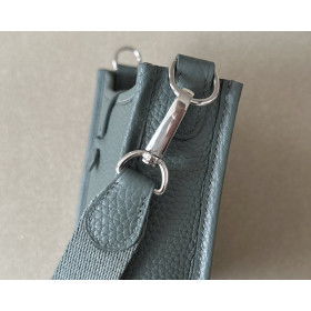 Hermes Evelyne TPM Clemence Gris Neve 0W Gold Hardware Dark Grey