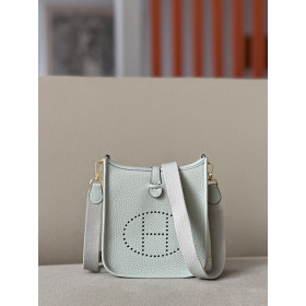 Hermes Evelyne TPM Clemence White Electric 7T Palladium Hardware