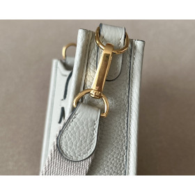 Hermes Evelyne TPM Clemence White Electric 7T Palladium Hardware