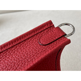 Hermes Evelyne TPM Clemence toupe 18 Palladium Hardware Red