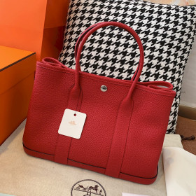 Hermes Negonda Garden Party 30 TPM Gold Hardware Red