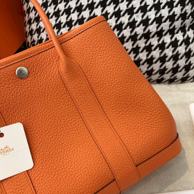 Hermes Negonda Garden Party 30 TPM Gold Hardware Orange