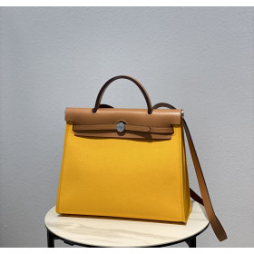 Hermes 24/24 Mini 21 Evercolor And Swift Gold (37) Palladium Hardware Yellow