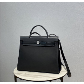 Hermes 24/24 Mini 21 Evercolor And Swift Gris Meyer (0L) And Nata(I2)Palladium Hardware Black