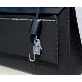 Hermes 24/24 Mini 21 Evercolor And Swift Gris Meyer (0L) And Nata(I2)Palladium Hardware Black