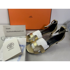 Hermes Hermes 40mm Gold Leather Joy Sandals