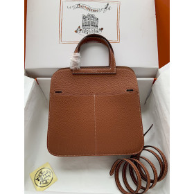 Hermes Birkin Hac a Dos PM Backpack Faubourg Gold (37) Palladium Hardware Brown