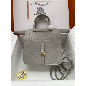 Hermes 24/24 Mini 21 Evercolor And Swift Rose Pourpre (L3) Gold Hardware