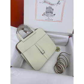 Hermes Jypsiere Mini Evercolor Blue Lin(J7) Gold Hardware