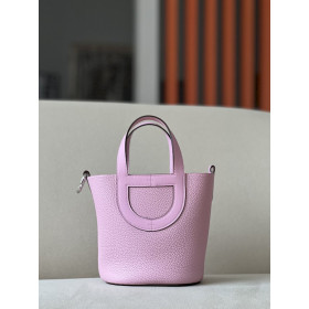 Hermes Birkin Hac a Dos PM Backpack Togo Gris Pale (M4) Palladium Hardware Pink