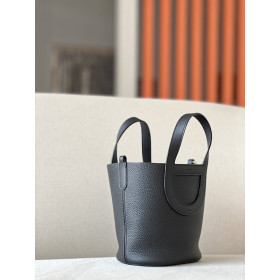Hermes Hermes Halzan 25 Clemence Gold (37) Gold Hardware Black