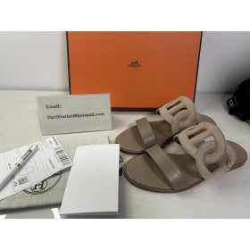 Hermes Hermes Lagune Sandal Suede Goatskin Beige