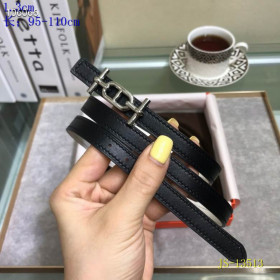 Hermes Ancre Belt Buckle & Reversible Leather Strap 13 mm With Silver Buckle in White/Black