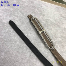 Hermes Roulis Belt Buckle & Reversible Leather Strap 13 mm With Silver Buckle in Brown/Black
