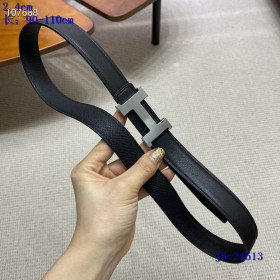 Hermes Mini Constance belt buckle & Reversible leather strap 24 mm in black