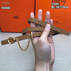 Hermes Carrousel Belt Buckle & Reversible Leather Strap 13 mm With Gold Buckle in Brown/Black