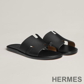 Hermes Izmir Slides Men Calfskin Black