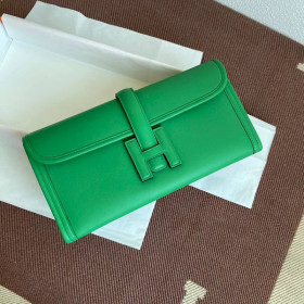 Hermes Kelly Pochette HSS Swift Craie(10) And Biscuit(4B)Palladium Hardware Green
