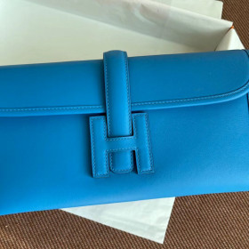 Hermes 24/24 Mini 21 Evercolor And Swift Bleu Frida OF (OF) Palladium Hardware