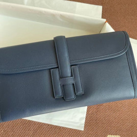 Hermes 24/24 Mini 21 Evercolor And Swift Blue Encre (M3) Palladium Hardware