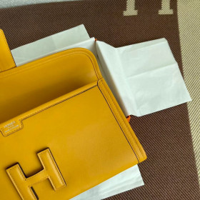 Hermes Hermes Halzan HSS 25 Clemence Mauve Pale (09) And Gold(37)Palladium Hardware