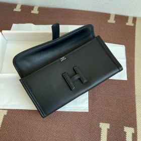 Hermes Jige Elan 29 Clutch Swift Anemone (P9) Black