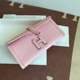 Hermes Hermes Halzan HSS 25 Clemence Alezan (3G) And Sesame(2S)Palladium Hardware Light Pink