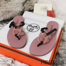 Hermes Kala Nera Slides Women Rubber Apricot