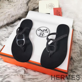 Hermes Kala Nera Slides Women Rubber Black