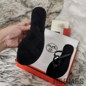 Hermes Kala Nera Slides Women Rubber Black