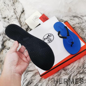 Hermes Kala Nera Slides Women Rubber Blue