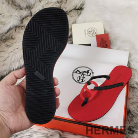 Hermes Kala Nera Slides Women Rubber Red