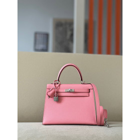 Hermes Kelly 35 Swift Beige De Weimar (D0) Gold Hardware Pink