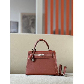 Hermes Kelly 25 Epsom Biscuit (4B) Gold Hardware Hermes Red