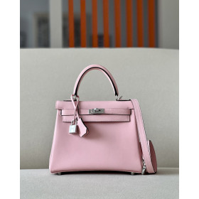 Hermes Kelly 25 Epsom Etain (8F) Gold Hardware Pink