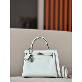 Hermes Kelly 25 Epsom Nata (I2) Gold Hardware Fizz Green