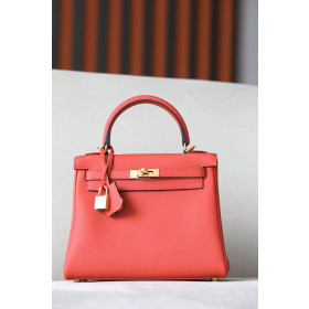Hermes Picotin Lock 22 Clemence Bleu du Nord(P3) Gold Hardware Red