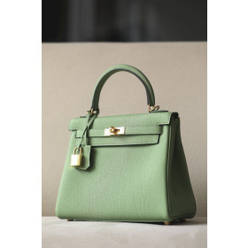 Hermes Picotin Lock 22 Clemence Pale(08) Palladium Hardware Green